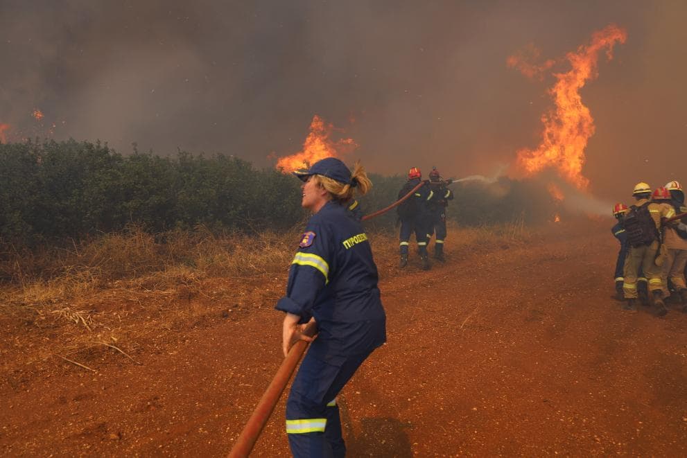 Proteção Civil Europeia © Hellenic Fire Corps (photographer: George Chionidis) – incêndios na Grécia de 2021